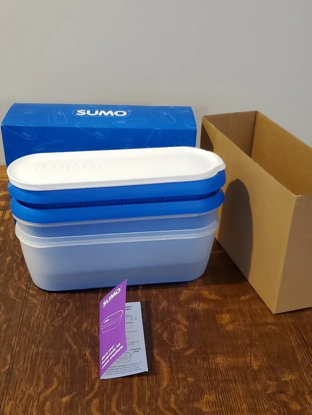 Sumo Set of Two 1.5 Qt Ice Cream Containers